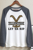 Yellowstone Color Block Pullover Long Sleeve Top UNISHE Wholesale