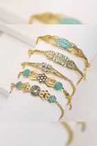 Alloy Butterfly Chain Bracelet MOQ 5PCs