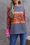 Western Tribal Print Patchwork Long Sleeves Top