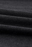 Black Wash Fleece Pullover Sweatshirt