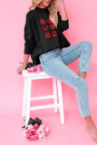 Lips Pattern Knitting Pulllover Sweater