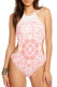 Floral Print Halter One-piece Swimsuit