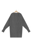 Cable Knit Front Open Cardigan
