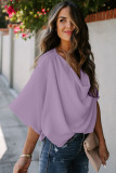 Purple Draped Blouse