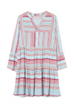 Boho Printed Tiered Bell Sleeve Babydoll Dress