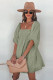 Square Neck Puff Sleeve Babydoll Mini Dress