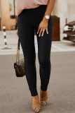Black Zipped Butt Lifting High Waist Leggings
