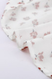 White Floral Smock Tank