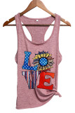 Love Patriotic Sunflower Graphic Tank Unishe Wholesale
