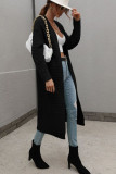 Plain Open Long Length Sweater Cardigans