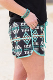 Black Wild West Aztec Shorts