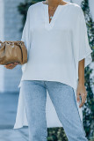 White Chic High Low Kimono Top