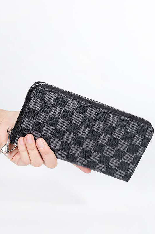 Black Plaid Woman Purse MOQ 3PCS