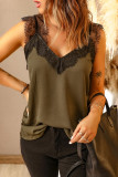Green One More Night Lace Cami Tank