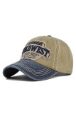 Wildwest Emboridery Patchwork Baseball Hat MOQ 3pcs
