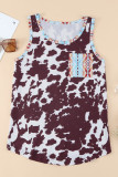 Cow Print Aztec Pocket Tank Top