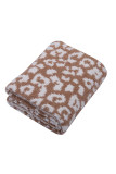 Leopard Knit Plush Blanket MOQ 3pcs