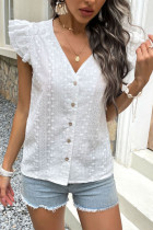 Button Down V Neck Tops Unishe Wholesale