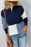 Colorblock Knitting Pullover Sweater
