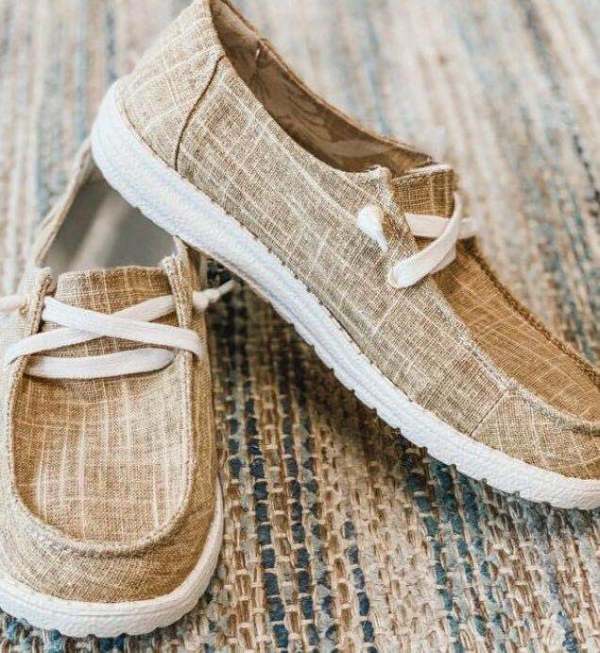 Khaki Slip On Shoes
