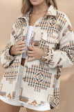 Western Aztec Pocketed Button Coat