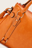 Solid Color Tassel Zip Up Tote Bag Unishe Wholesale MOQ 3PCS