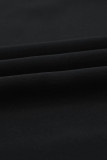 Black Chic High Low Kimono Top