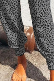 Gray Breezy Leopard Joggers