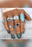 Turquoise Ring 8pcs Set MOQ 5sets