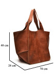 Large Capacity Soft Leather Tote Bag MOQ 3PCS
