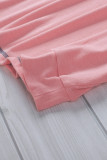 Pink Color Block Raglan Sleeve Top
