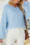 Plain Texture Knit Sweater Top
