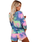 Tie Dye Drawstring Shorts Set