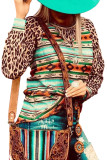 Leopard Western Aztec Leopard Patchwork Top