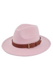 Wide Brim Woolen Jazz Hat with Belt Unishe Wholesale MOQ 3PCS