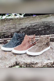 Buckle Zipper Side Flat Canvas Shoes Unishe Wholesale