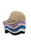 Plaid Contrast Fleece Baseball Hat MOQ 3pcs