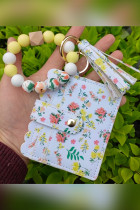 Beads and Ring Keychain Card Holder