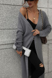 Plain Open Long Length Sweater Cardigans