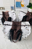 Plaid Cow Print Splicing Retro Weekender Bag Unishe Wholesale MOQ 3PCS