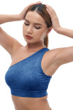 One Shoulder Back Hollow Out Yoga Crop Top Unishe Wholesale