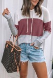 Colorblock Waffle Knit Sweatshirt with Hoodies