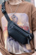 Plain Zipper Pockets Fanny Pack Waist Bag