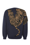 Tiger Pattern Tassle Knitting Pullover Sweater