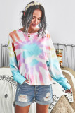 Rainbow Tie Dye Pullover Long Sleeve Top