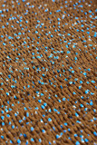 Khaki Square Neck Puff Sleeve Floral Smocked Top