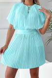 Bat sleeve Short Sleeve Ruched dress