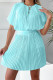 Bat sleeve Short Sleeve Ruched dress