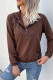 Button Down Drastring Hem Hoodies