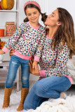 Daughter and Me Family Matching Leopard Print Long Sleeve Top